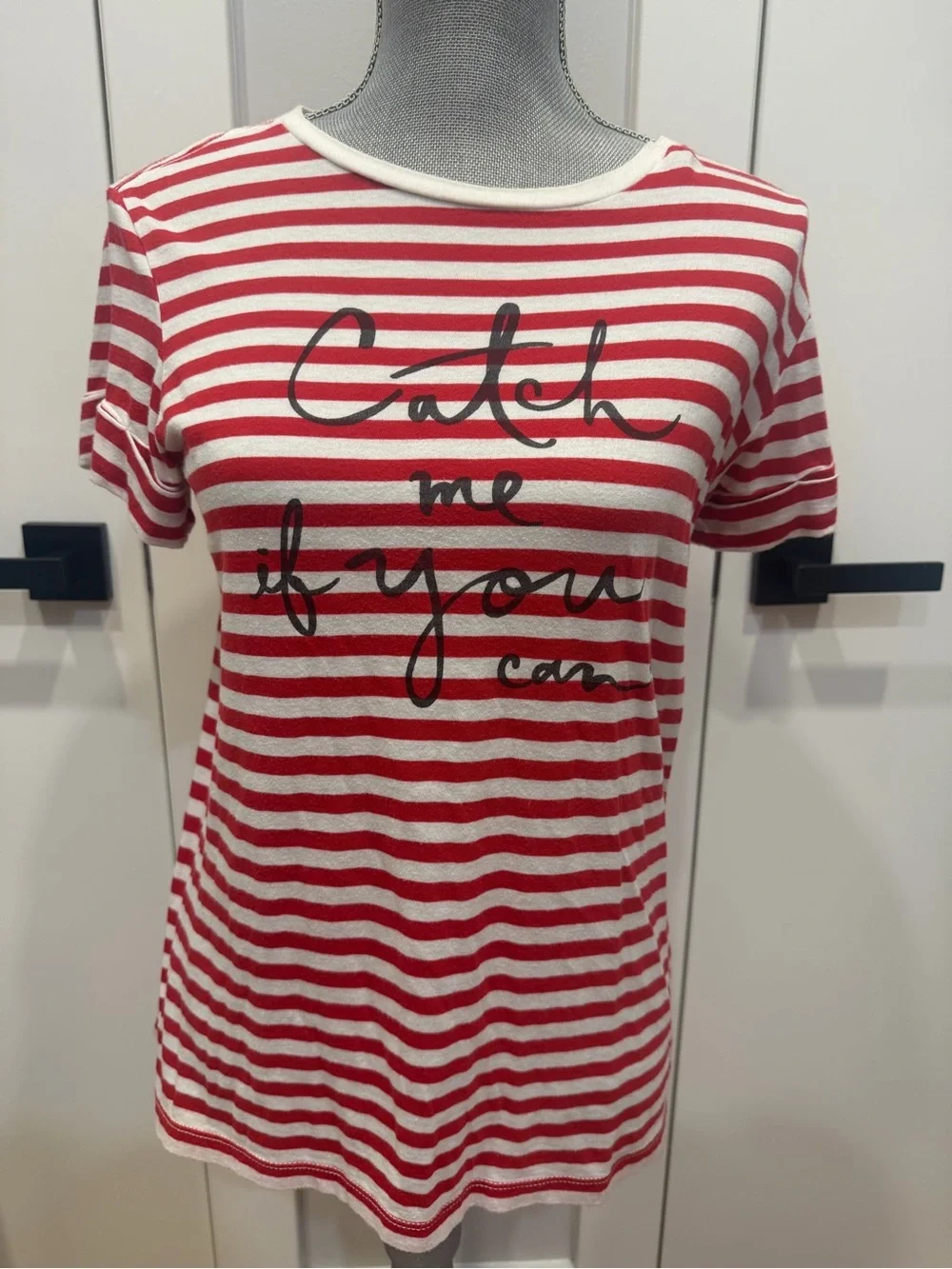 kate spade Red and White Striped Graphic Tee